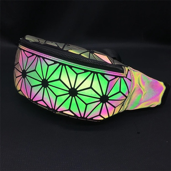 Luminous Floral Geometric Fanny Pack - Picture 4 of 9
